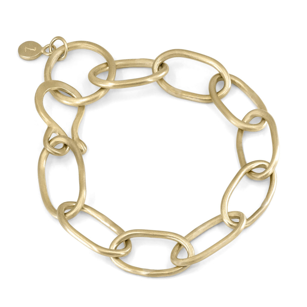 Lisa Ziff Heavy Oval Gold Link Bracelet