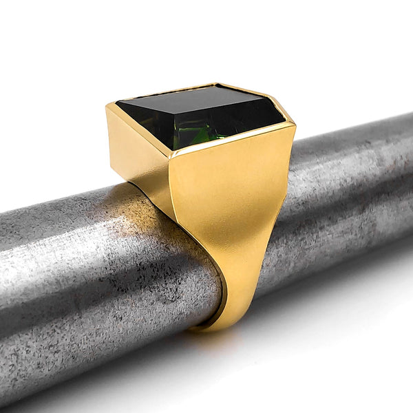 Atelier Munsteiner Finest 10.87 Carat Deep Green Tourmaline Ring