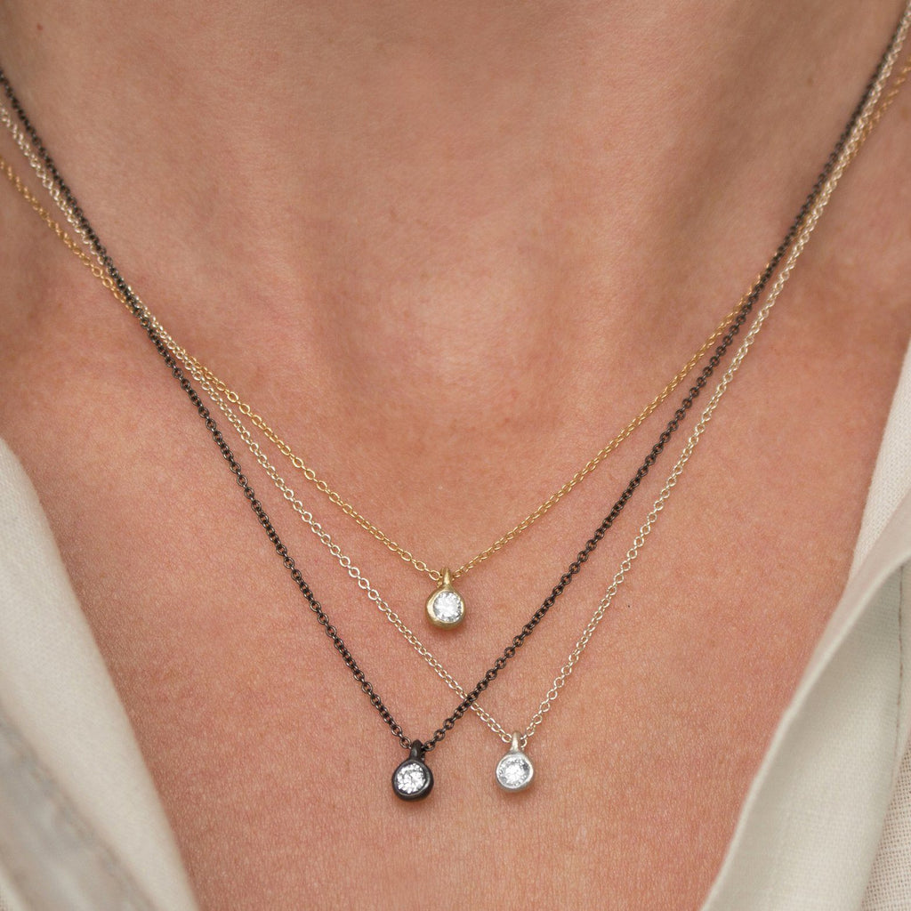 Branch White Diamond Oxidized Silver Necklace (Special Order) Branch Fine Jewelry