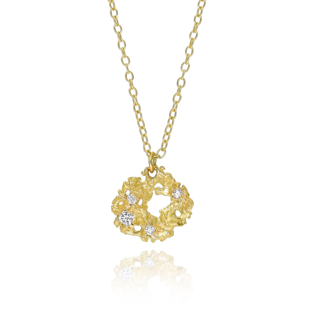 Branch Diamond Gold Nebula Necklace