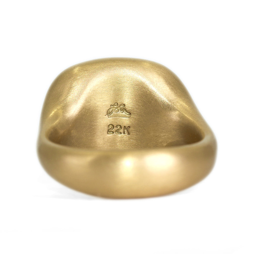 Lola Brooks 5.06 Carat Faceted Diamond 22k Gold One of a Kind Ring Lola Brooks