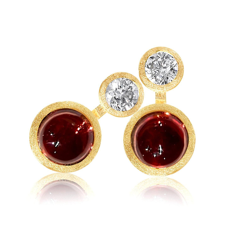 Shimell and Madden Glowing Garnet Diamond Nova Earrings (Special Order) Shimell and Madden