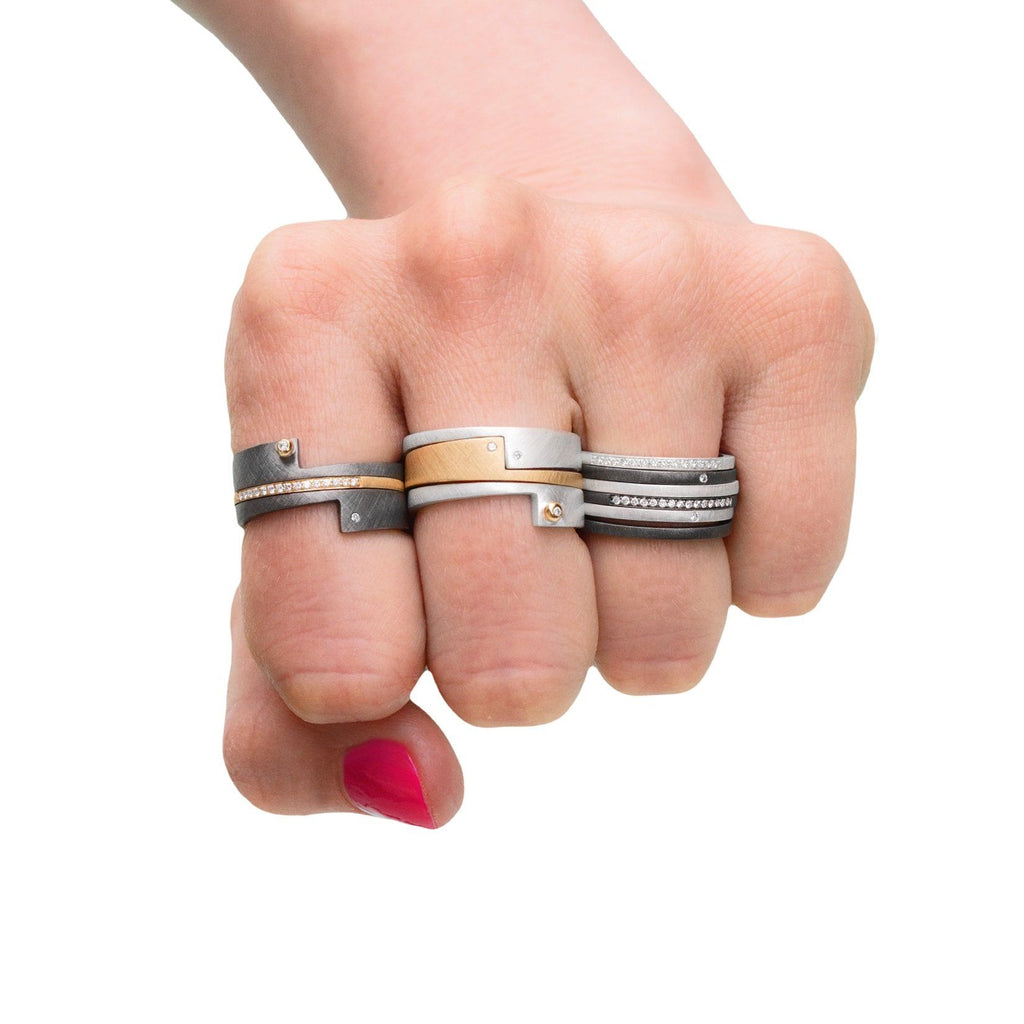 Wille Jewellery Gold Silver Assorted Stacking Rings Wille Jewellery