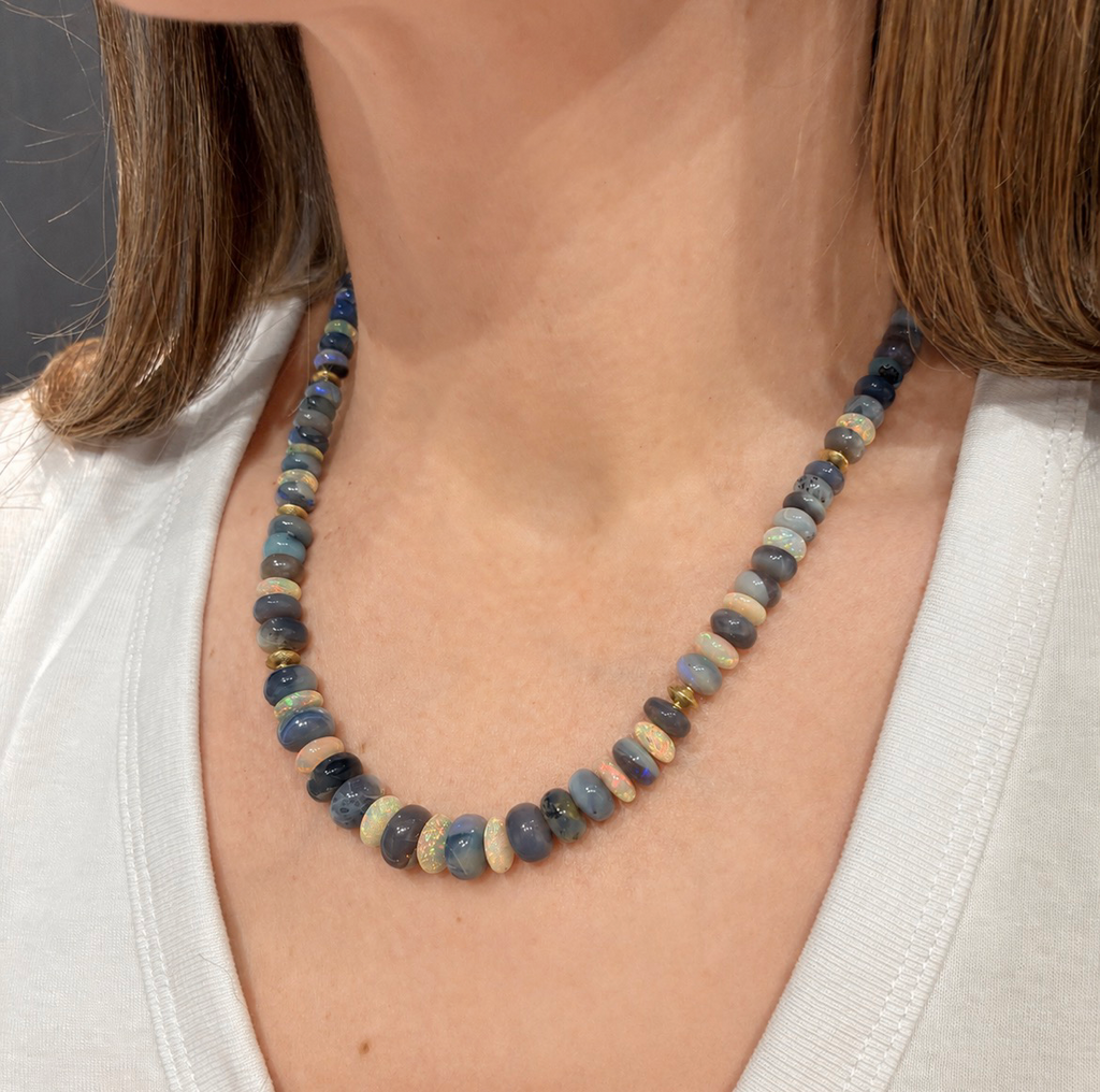 Barbara Heinrich "Opals Around the World" Gold Necklace