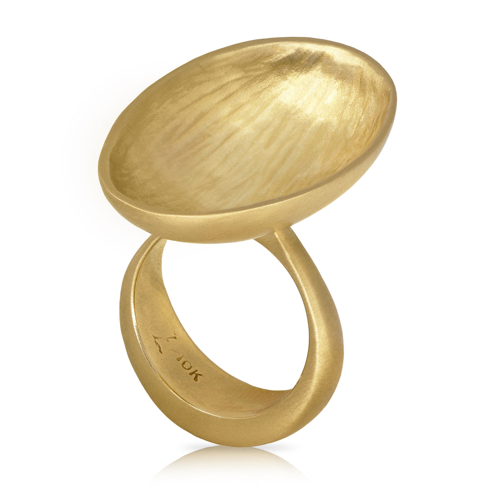 Lisa Ziff Gold Almond Ring