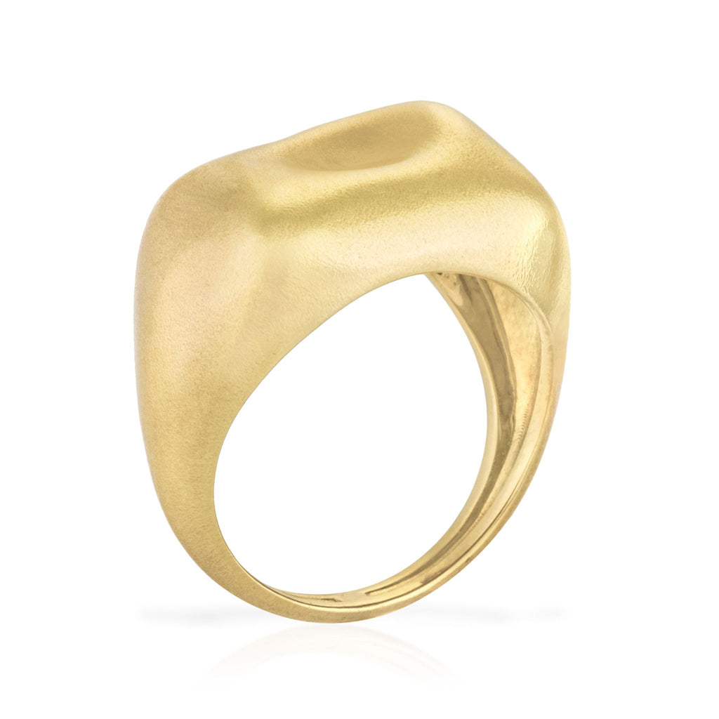 Nada Ghazal  Gold Rectangle Baby Malak Ring