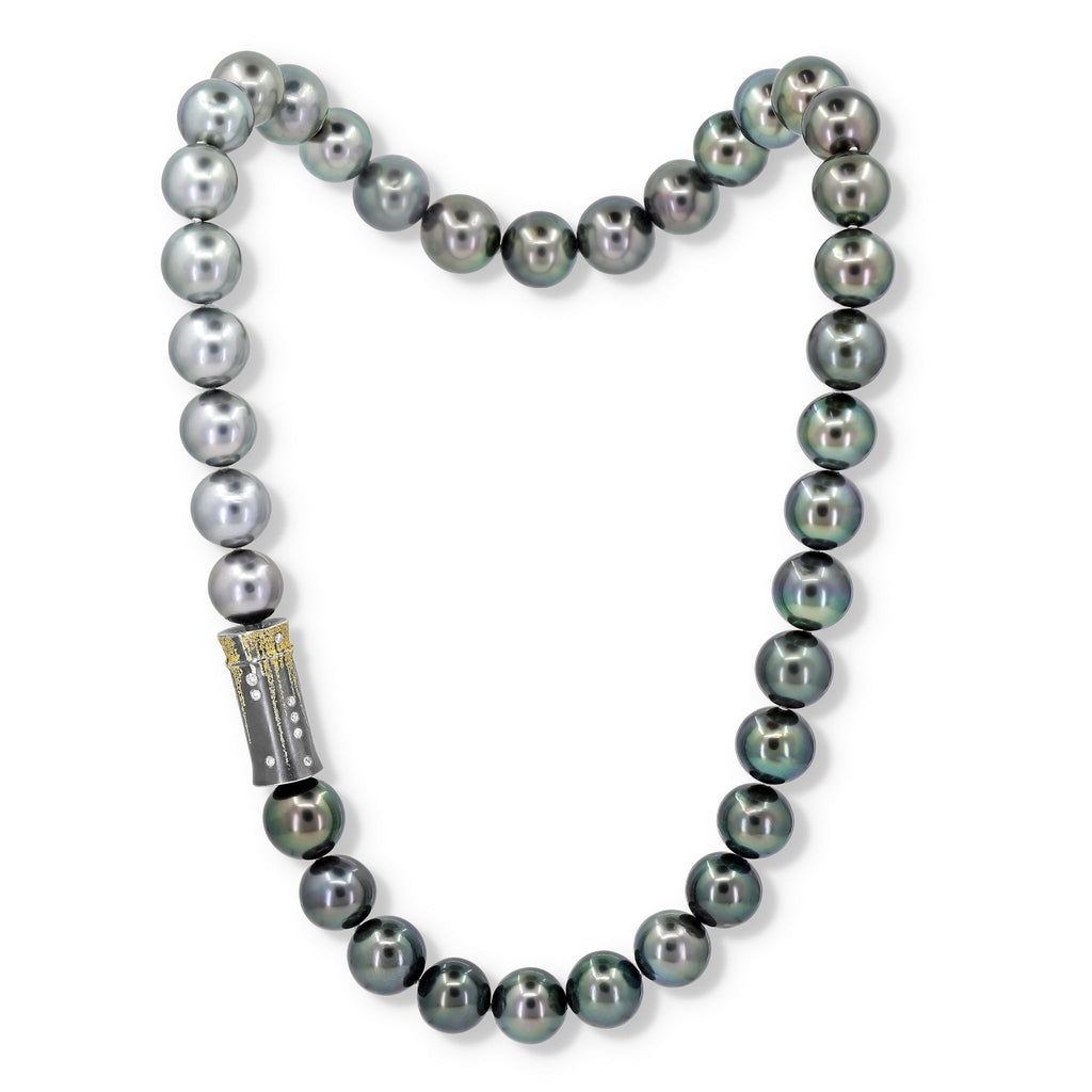 Atelier Zobel Ombré Tahitian Pearl Diamond Vario Clasp Necklace
