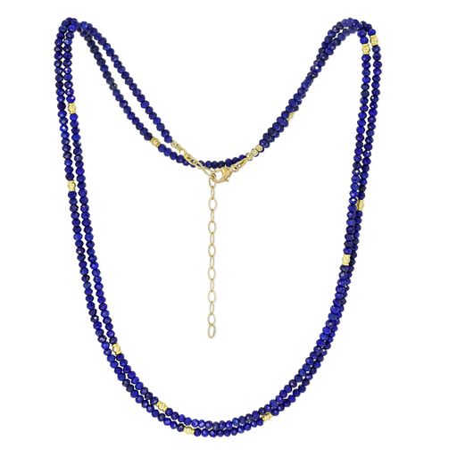 Barbara Heinrich Long Lapis Yellow Gold Necklace and Multiwrap Bracelet
