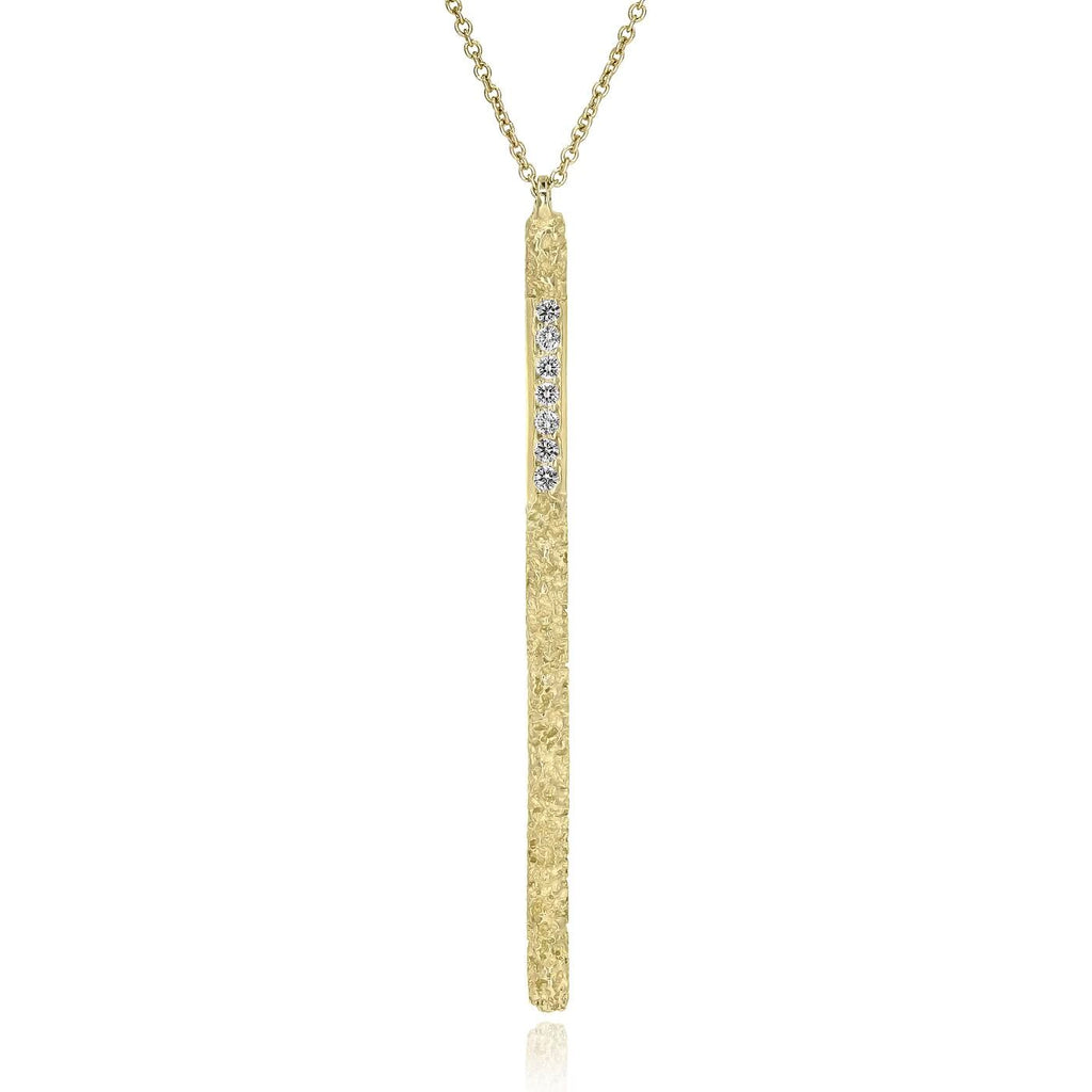 Branch Diamond Lava Stick Gold Necklace