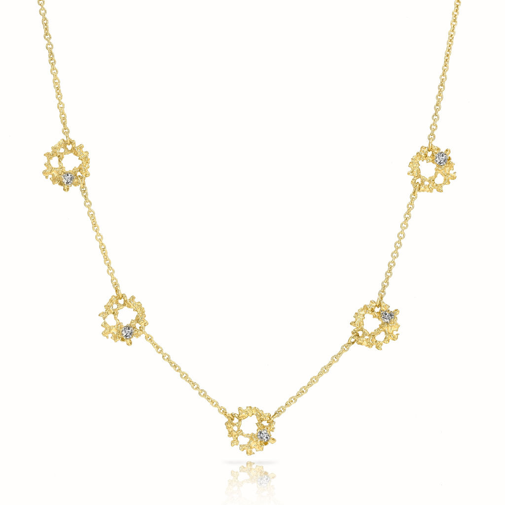 Branch Supernova 5 Diamond Yellow Gold Necklace