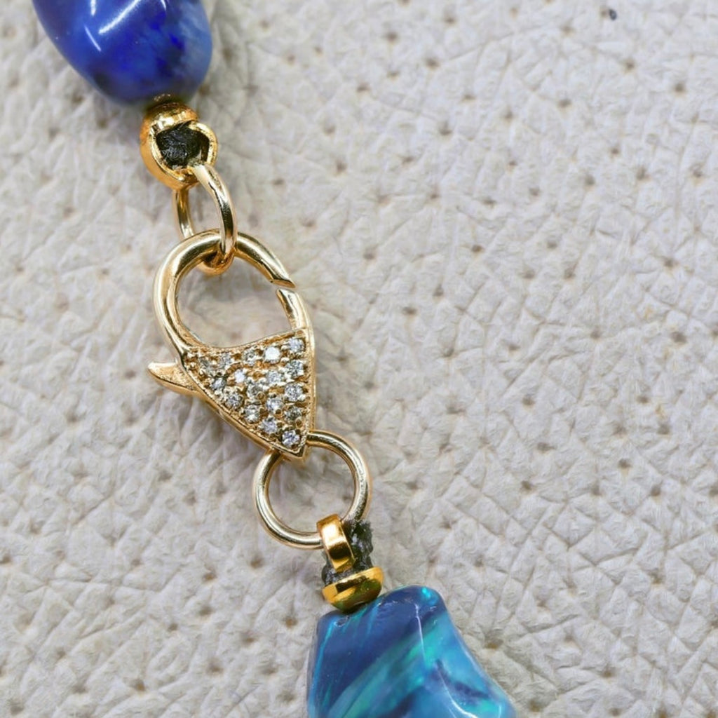 Just Jules Boulder Opal Diamond Gold One-of-a-Kind Necklace