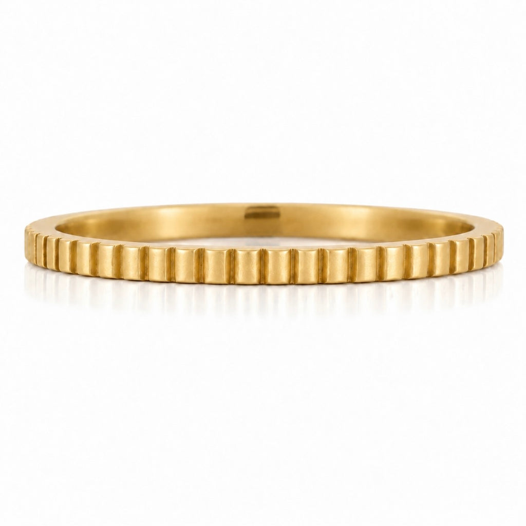 Suneera Ridged Stacking Ring