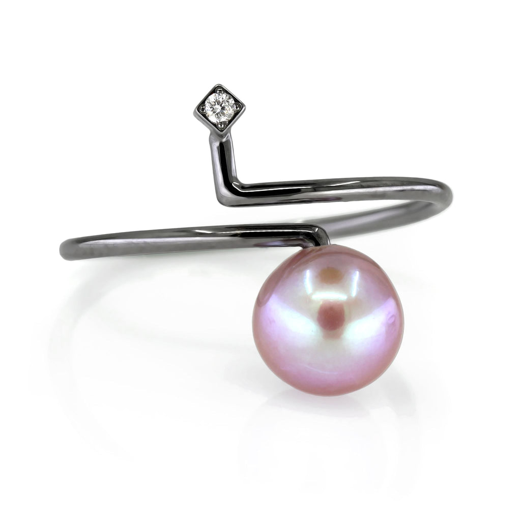 Gellner Ming Pearl Diamond Single-Wrap Gold Ring