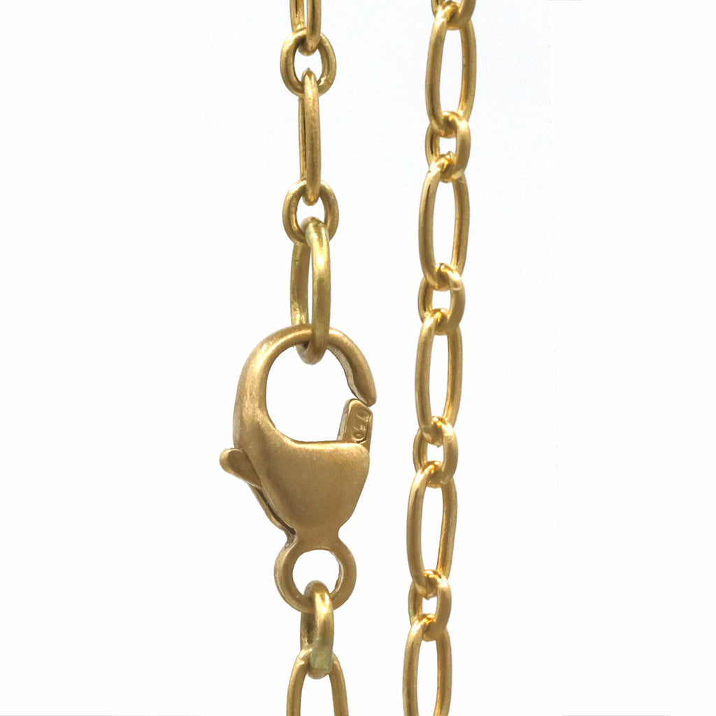 Lola Brooks Platinum Rutilated Quartz Yellow Gold Pendant Drop Necklace