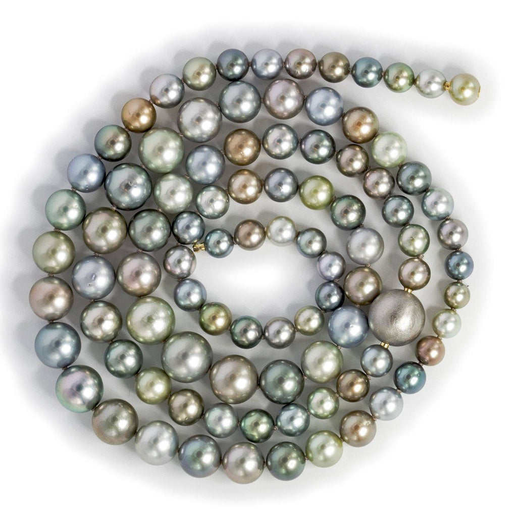 Atelier Zobel Multicolored Tahitian Pearl Double Hidden Clasp Necklace Atelier Zobel