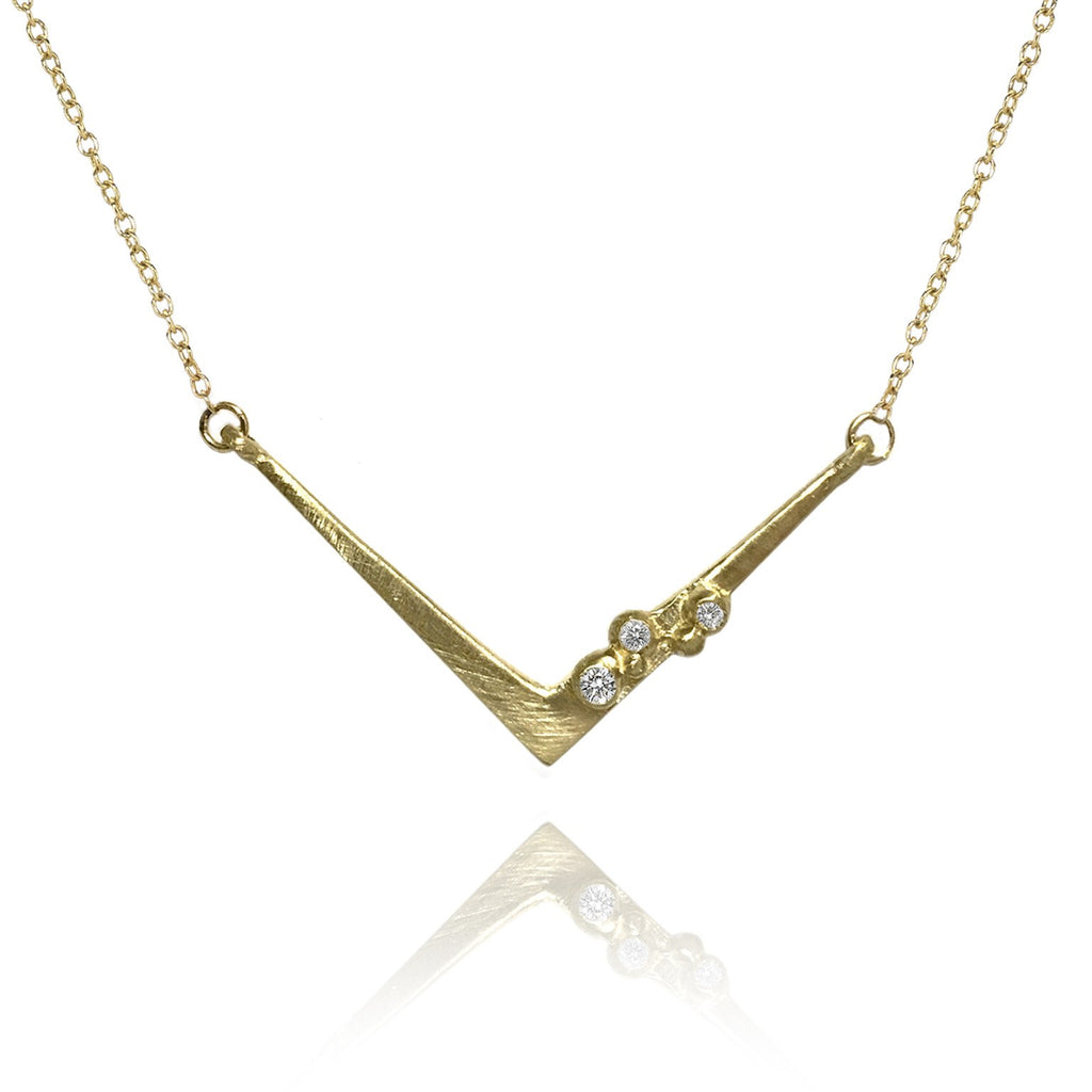 Branch Encrusted Angles Diamond Silver or Gold Necklace (Special Order) Branch Fine Jewelry
