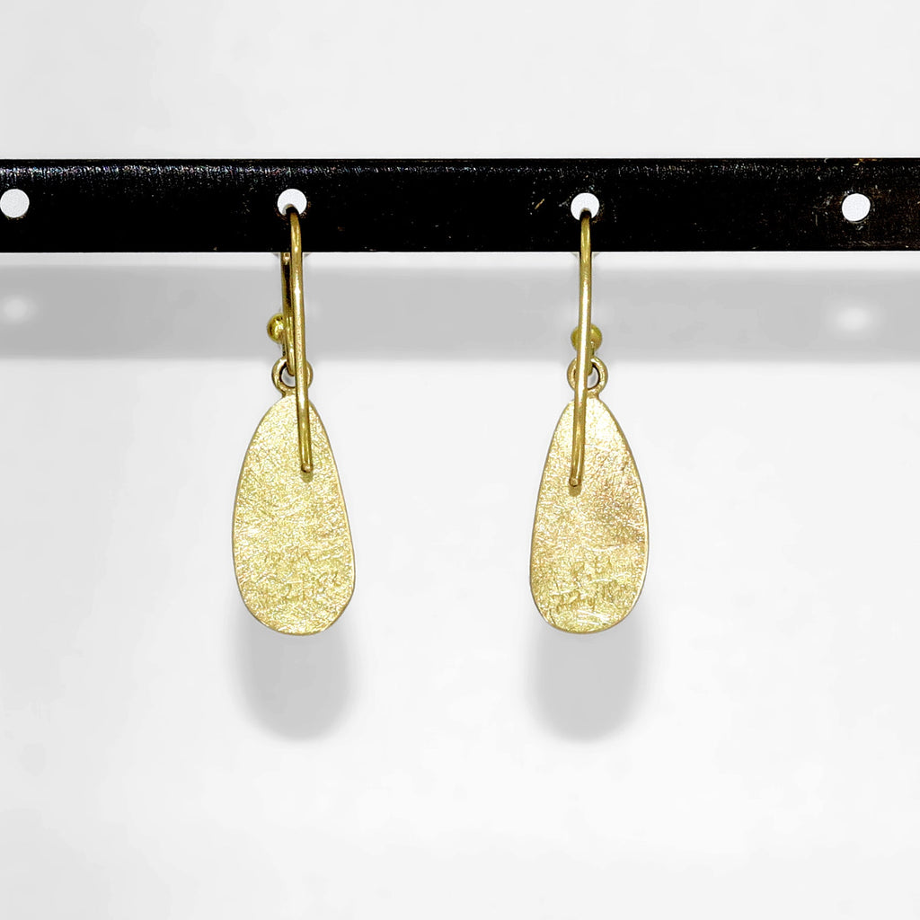 Petra Class Australian Opal Doublet Gold Dangle Drop Earrings Petra Class