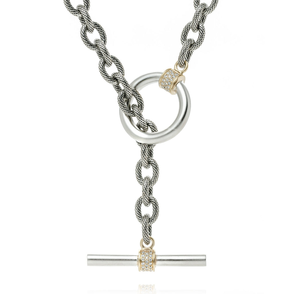 Liza Beth Oversized Pave Toggle Necklace + Bracelet Liza Beth Jewelry