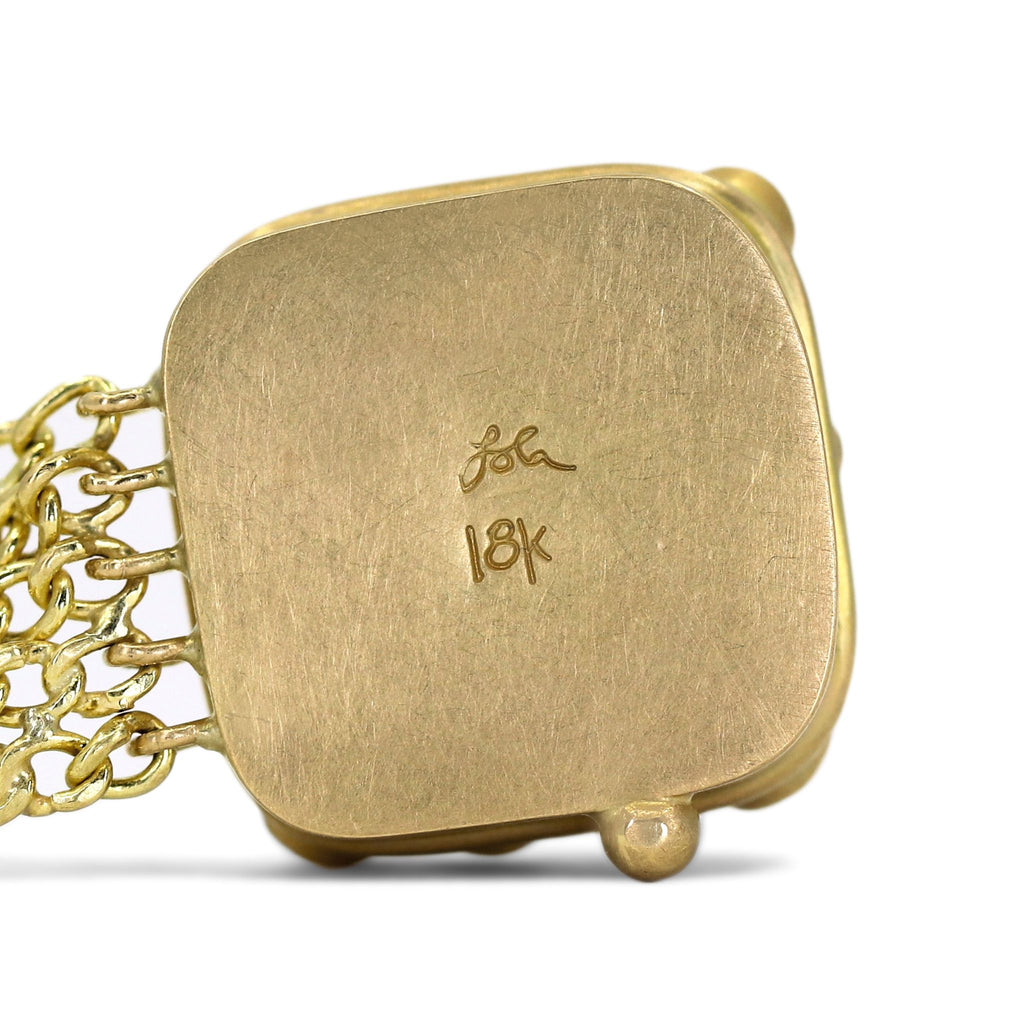 Lola Brooks Rose-Cut Diamond 22K Yellow Gold Chainmaille Disco Bracelet