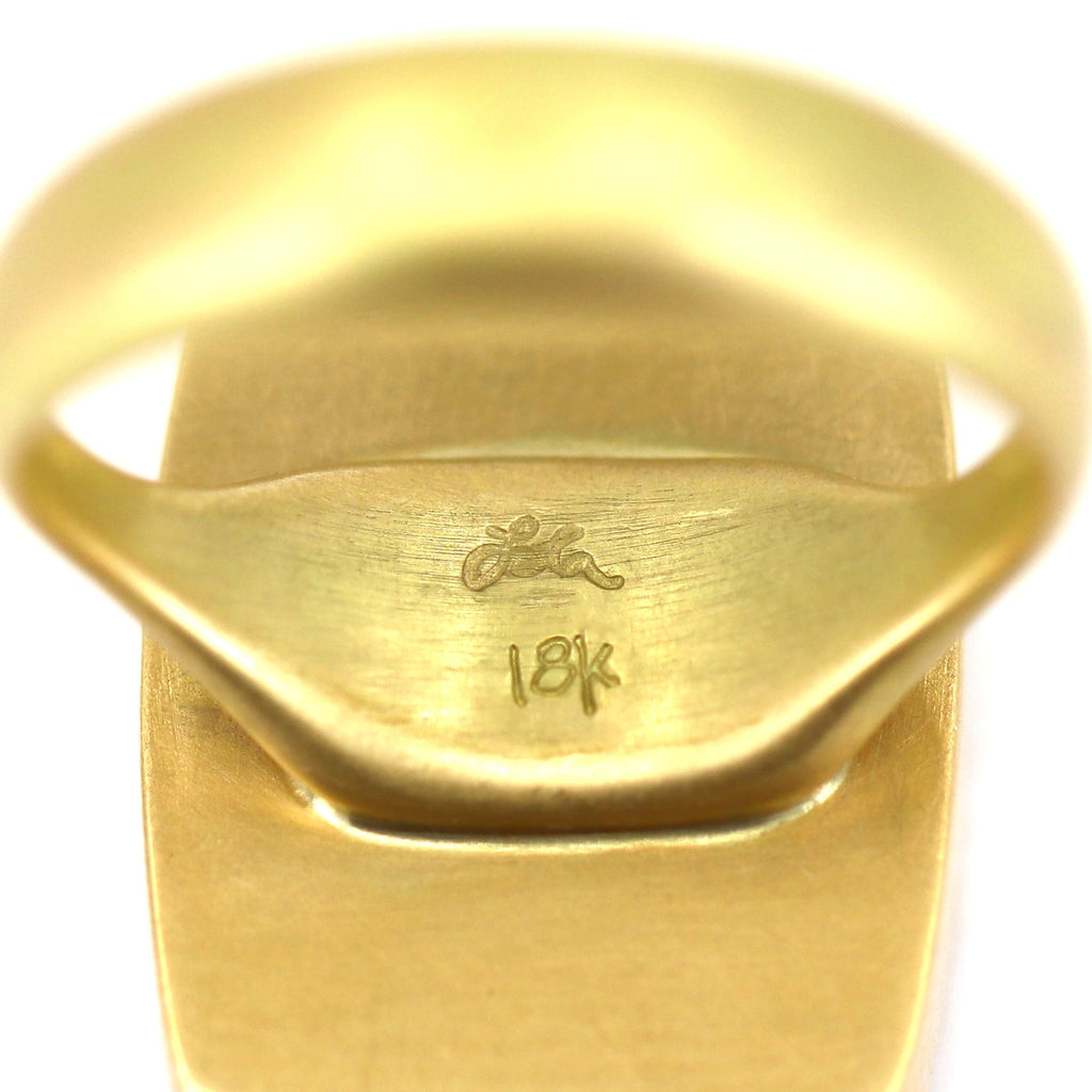 Lola Brooks 17.11 Carat Pyrite in Quartz Yellow Gold One of a Kind Ring Lola Brooks