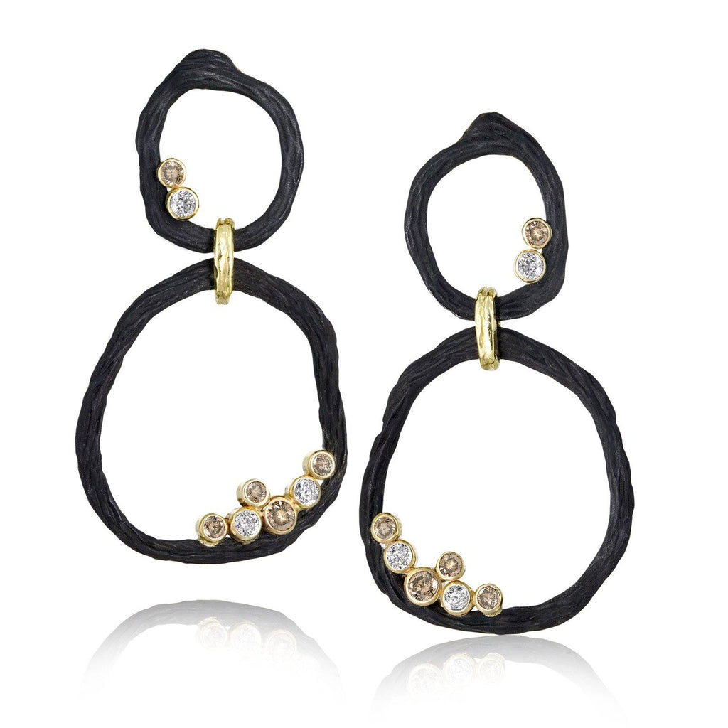 Sarah Graham Double Circle Diamond Dangle Drop Earrings (Special Order) Sarah Graham