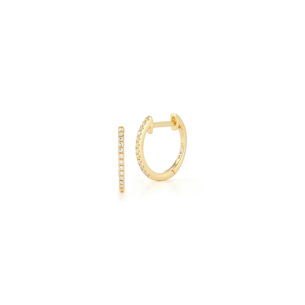Diamond Mini Gold Huggie Earring